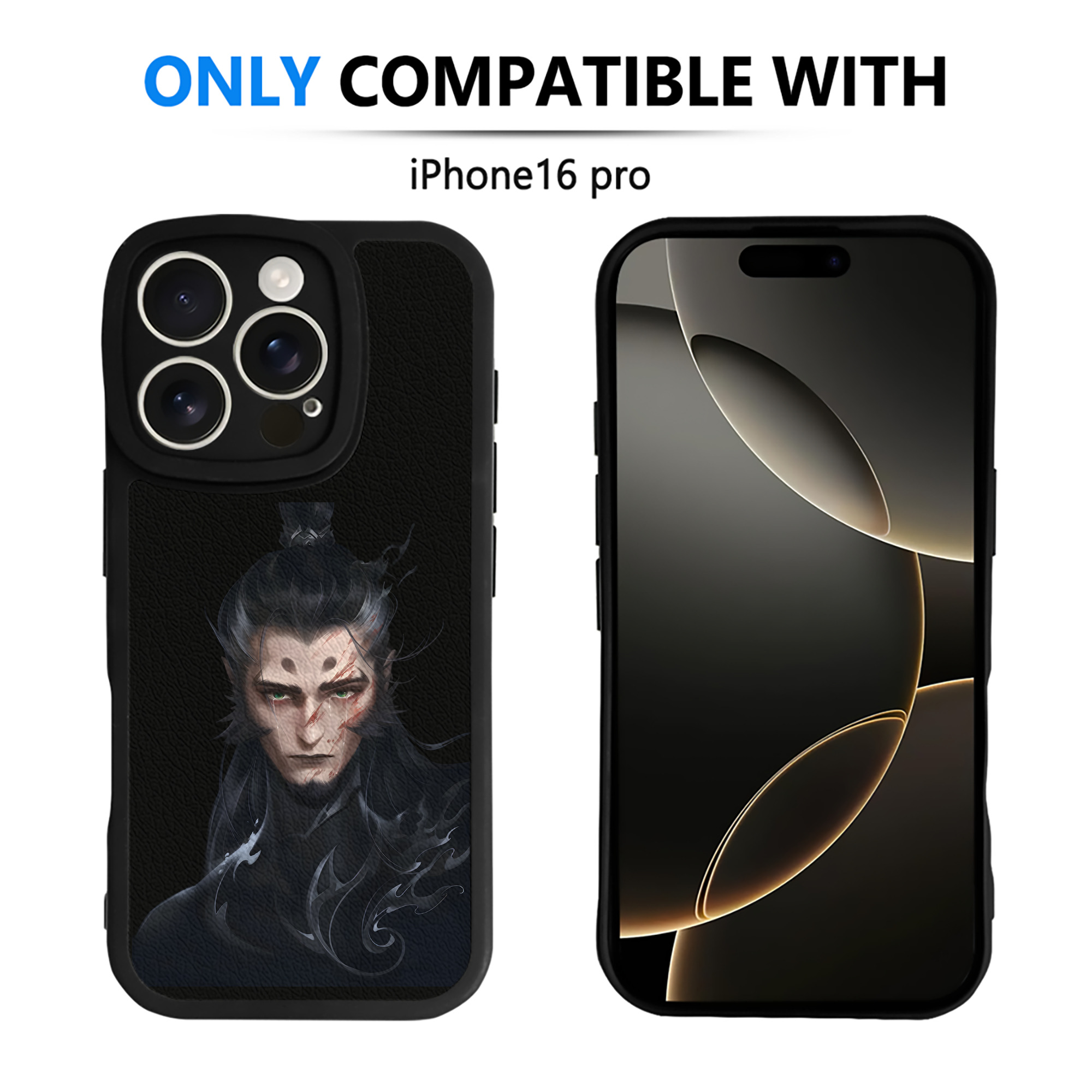 （画像用） Ne Zha 2 ナタ 魔童の大暴れ 【iPhone 16シリーズ対応】シリコンスマホケース（レザー調） 材質：シリコン